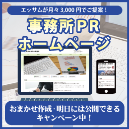 月々3,000円 事務所PRホームページ